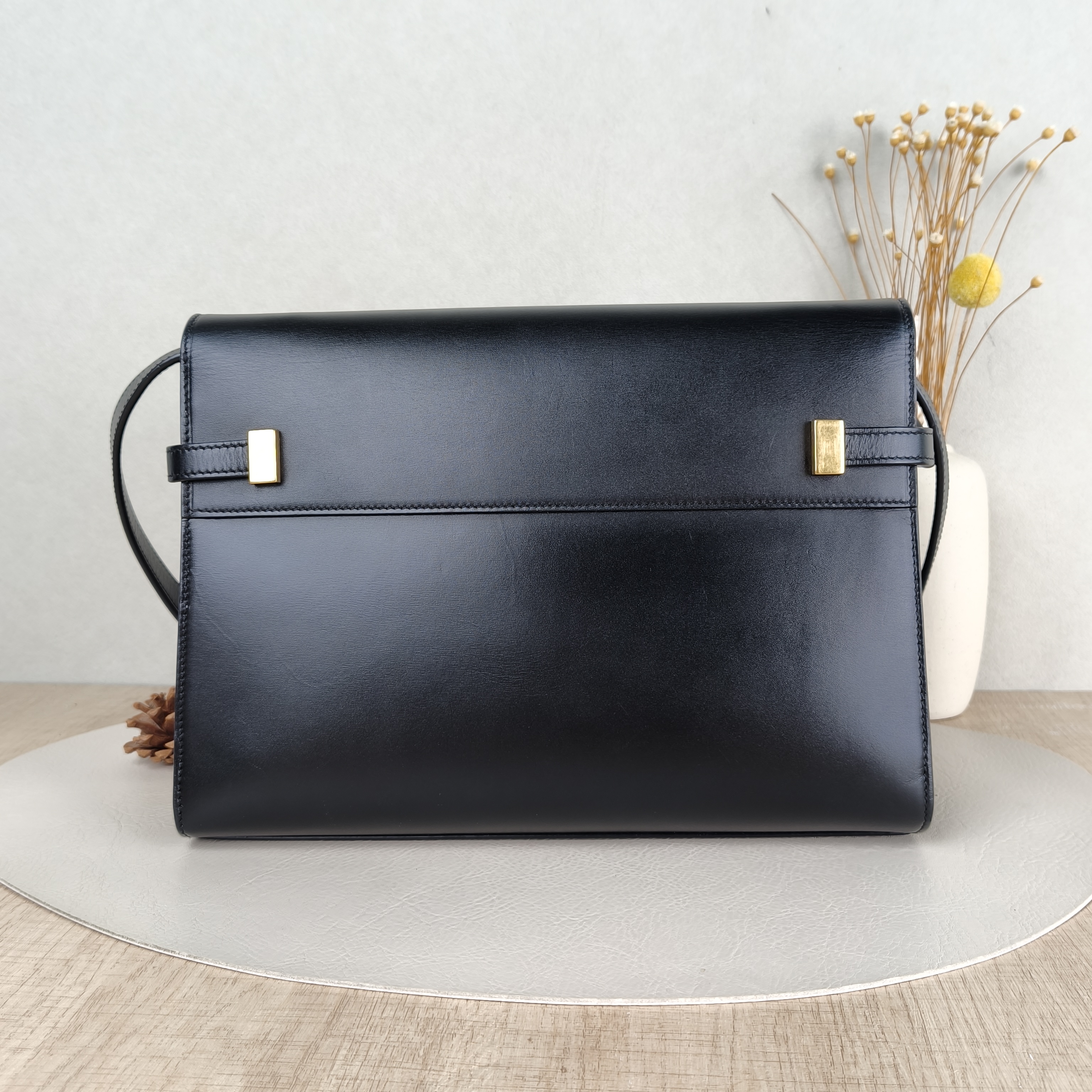 SAINT LAURENT Shoulder Bag MANHATTAN Black Calfskin Medium29 × 20 × 7 cm,5 — cover view 4 of 5