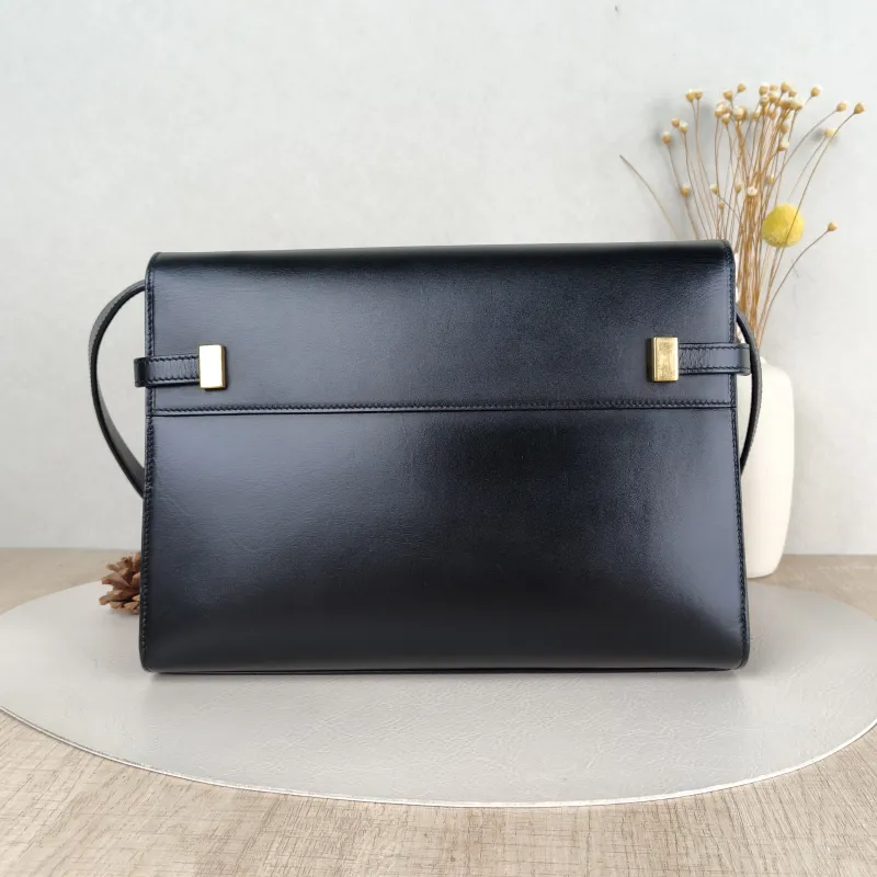 SAINT LAURENT Shoulder Bag MANHATTAN Black Calfskin Medium29 × 20 × 7 cm,5 — cover view 4 of 5