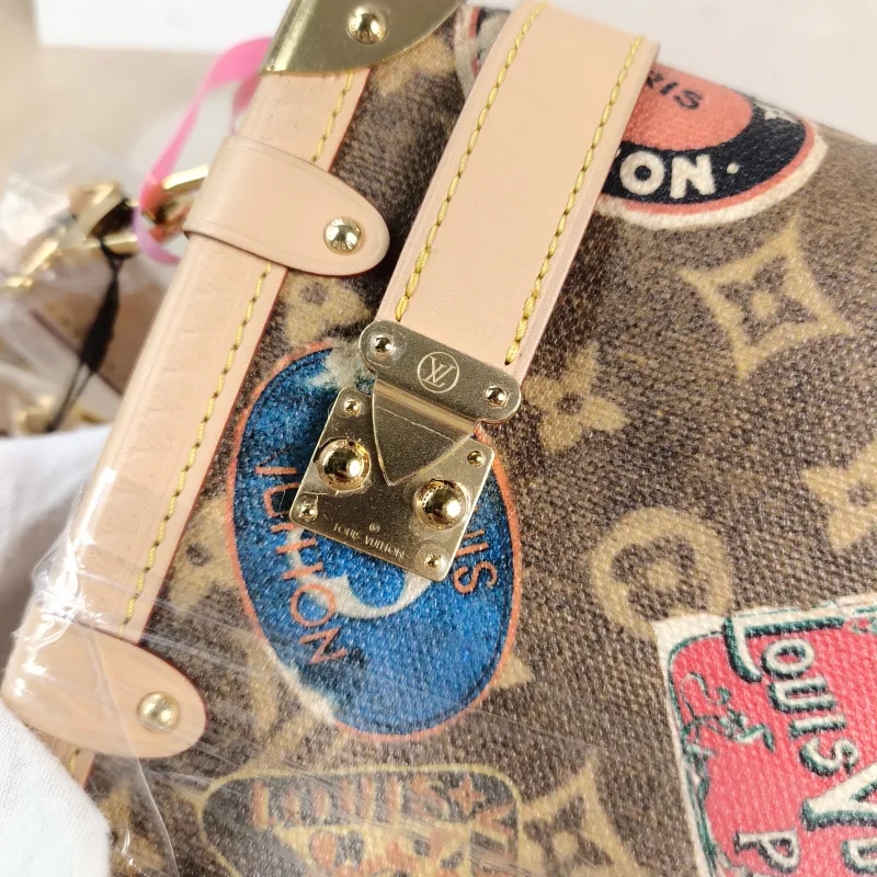 Louis Vuitton Crossbody Bag Side Trunk Box Brown Canvas Medium 23.5 × 8.5 × 16 cm — detail view 4 of 10