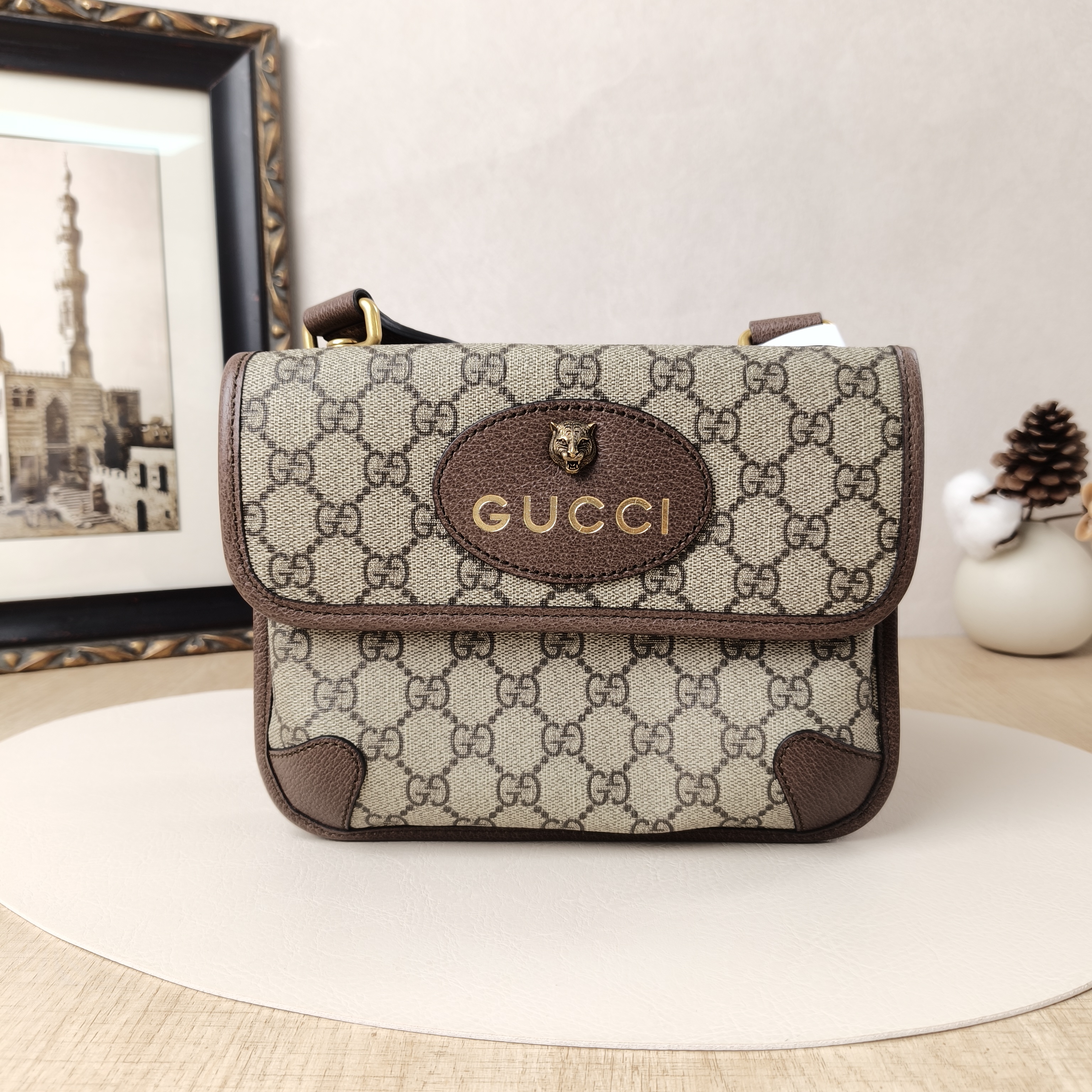 GUCCI Crossbody Bag Neo Vintage Monogram PVC Small22 × 4 × 16.5 cm