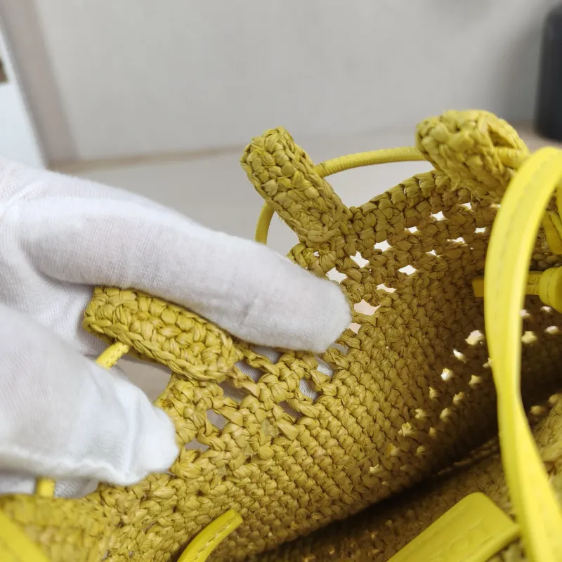 LOEWE Crossbody Bag Crossbody Bag Yellow Woven 15.5*23.5 — detail view 6 of 11