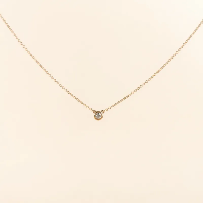 Tiffany&Co. Necklace Elsa Peretti Collection Necklace Rose Gold Rose Gold Diamond18KR ose Gold One Size 41cm