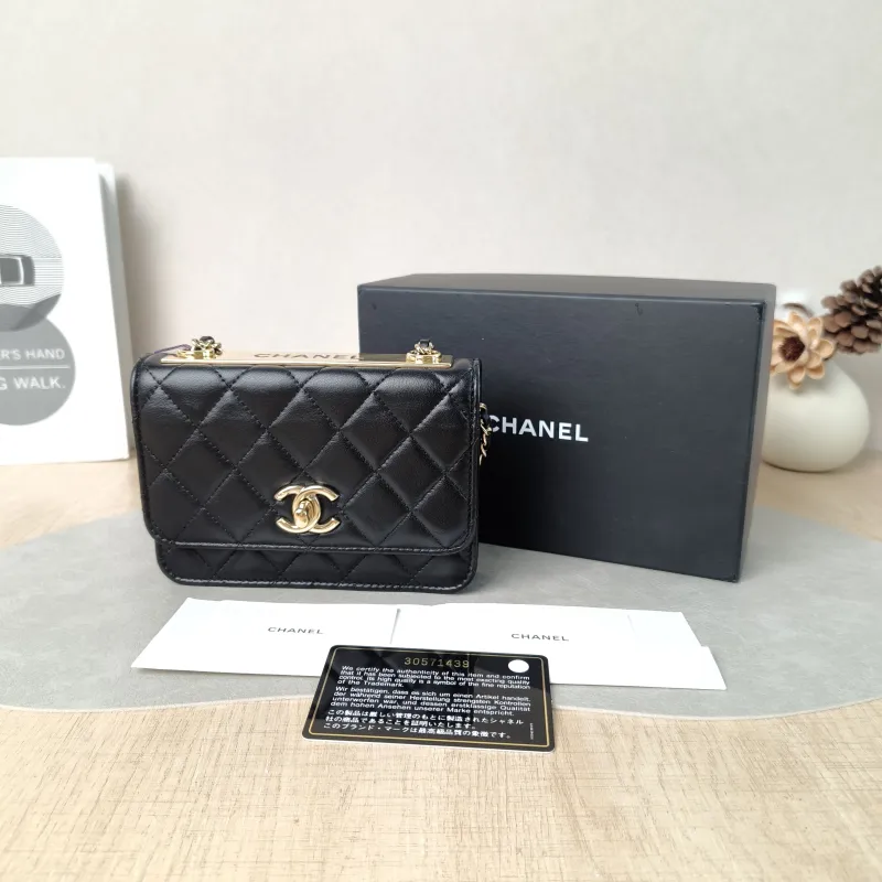 Chanel Crossbody Bag trendy cc woc Black with Gold-Tone Hardware Lambskin One Size 15.5 × 3.5 × 11 cm 30 — cover view 2 of 6