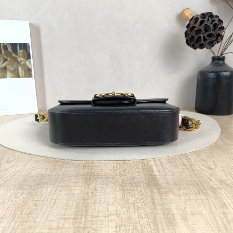 GUCCI Shoulder Bag Horsebit 1955 Horsebit Small Black · Shoulder Strap CC alfskin Small 24 × 5.5 × 13 cm — cover view 5 of 5