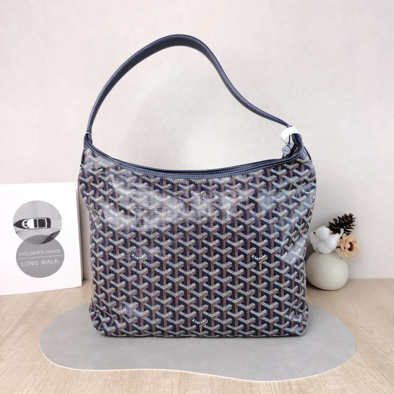GOYARD Shoulder Bag Boheme Hobo​ Blue PVC Small 43 × 14 × 27 cm