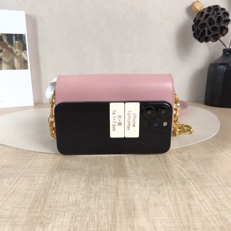DIOR Crossbody Bag 30Montaigne 30 Avenue Pink Calfskin One Size 18 × 4.5 × 10 cm — cover view 5 of 5