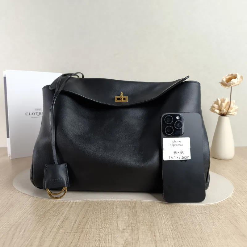 BALENCIAGA Crossbody Bag RODEO Black CC alfskin Medium35 × 11 × 23.5 cm — cover view 3 of 5