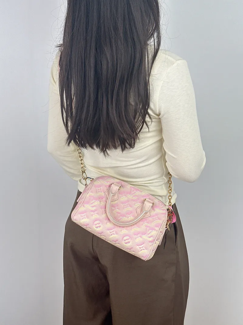 Louis Vuitton Crossbody Bag Speedy20 Collection · Calfskin One Size 20.5 × 12 × 13.5 cm — on-model view 2 of 2