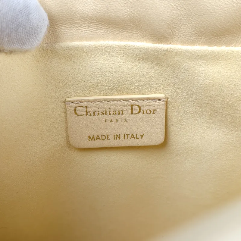 DIOR Crossbody Bag Lady Milly Chain Bag Yellow Lambskin Mini 19 × 5 × 13 cm — detail view 4 of 11