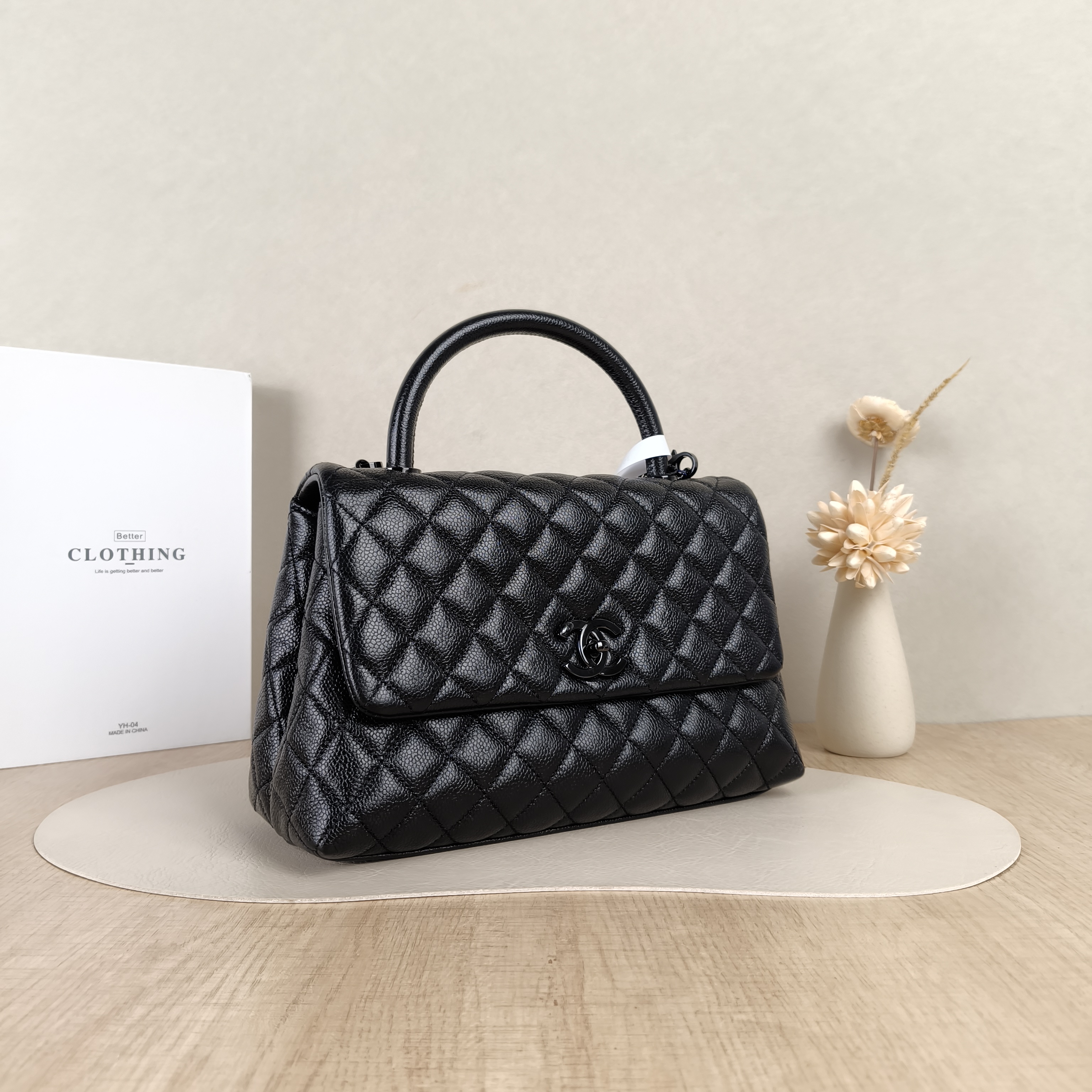 Chanel Top Handle Bag Coco HandleBlack Grained Calfskin Medium29 × 12 × 18 cm — cover view 3 of 6
