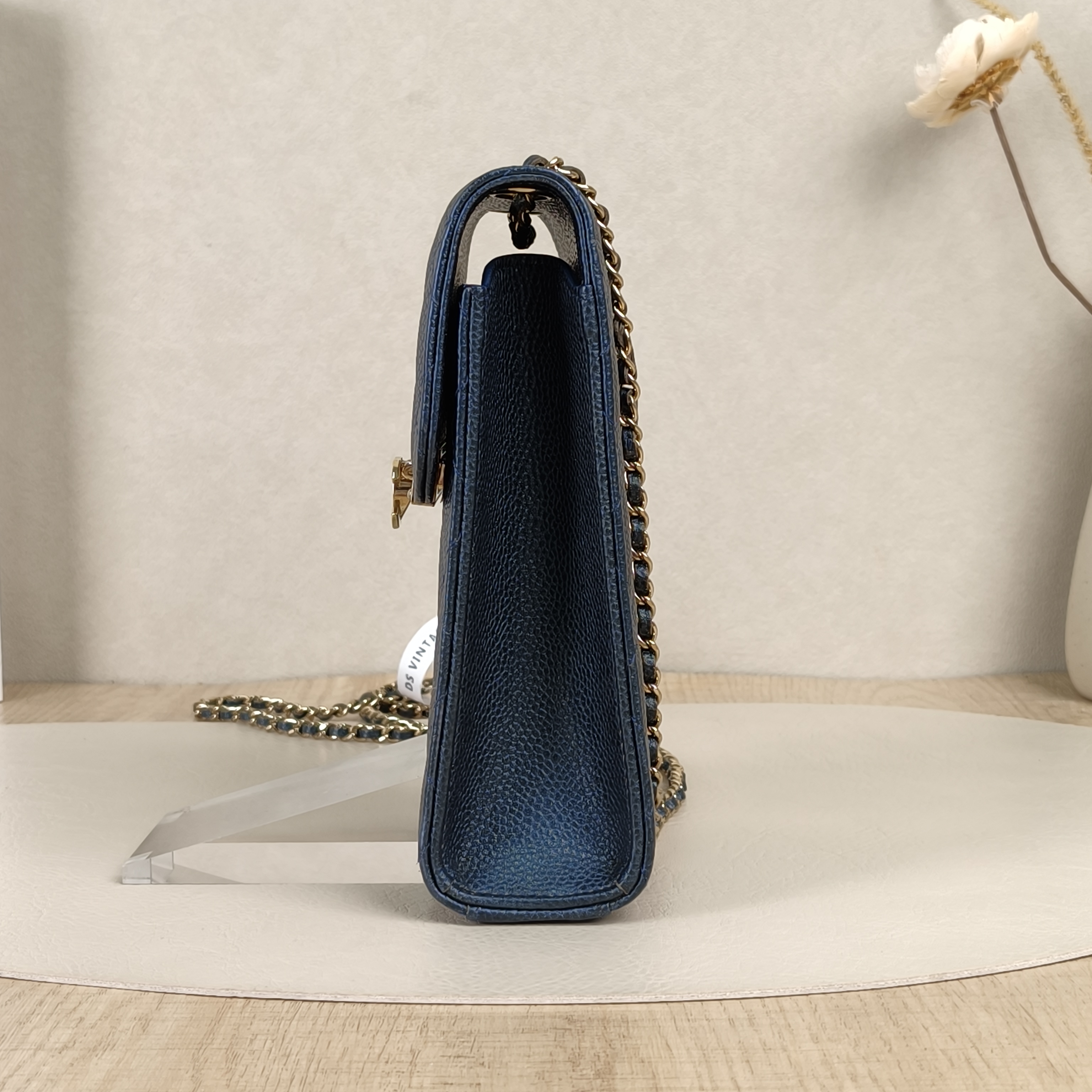 Chanel Crossbody Bagcf Collection Crossbody Bag Blue Grained Calfskin One Size11 × 5 × 17.5 cm — cover view 6 of 8