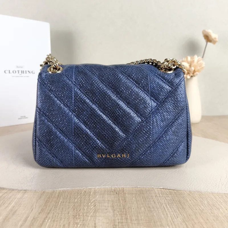 Bvlgari Crossbody Bag Serpenti Cabochon Navy Small 21.5 × 7 × 15 cm — cover view 2 of 5