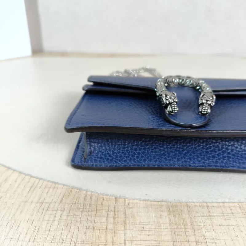 GUCCI Crossbody Bag Dionysus Navy Calfskinmini16.5 × 4.5 × 10 cm — detail view 2 of 13