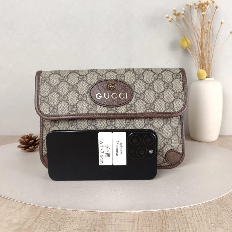 GUCCI Crossbody Bag Neo Vintage Belt Bag Monogram PVC Medium 24 × 4 × 17 cm — cover view 4 of 5