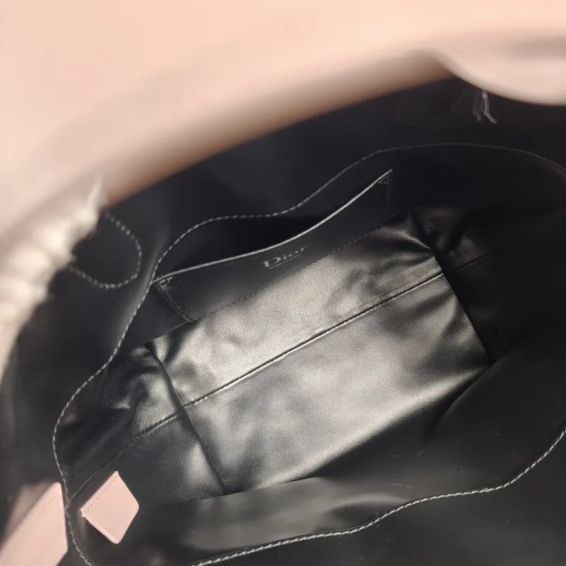 DIOR Top Handle Bag TOUJOURS Edition Black Pink Calfskin Small 18.5 × 12 × 18.5 cm — detail view 9 of 11