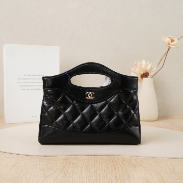 Chanel 31bagnano Black with Gold-Tone Hardware Waxed Leather Microchip Edition · Dust Bag · 20.5 × 3.5 × 17 cm