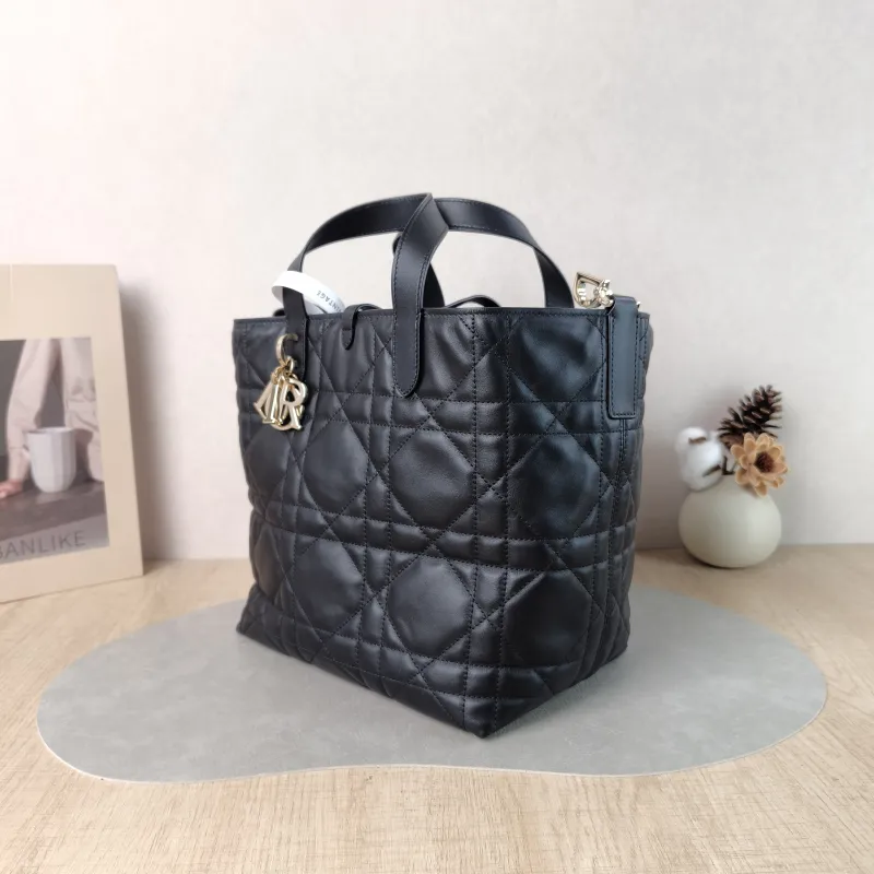 DIOR Top Handle Bag TOUJOURS Edition Black Calfskin Medium 23 × 16 × 24 cm — cover view 2 of 5