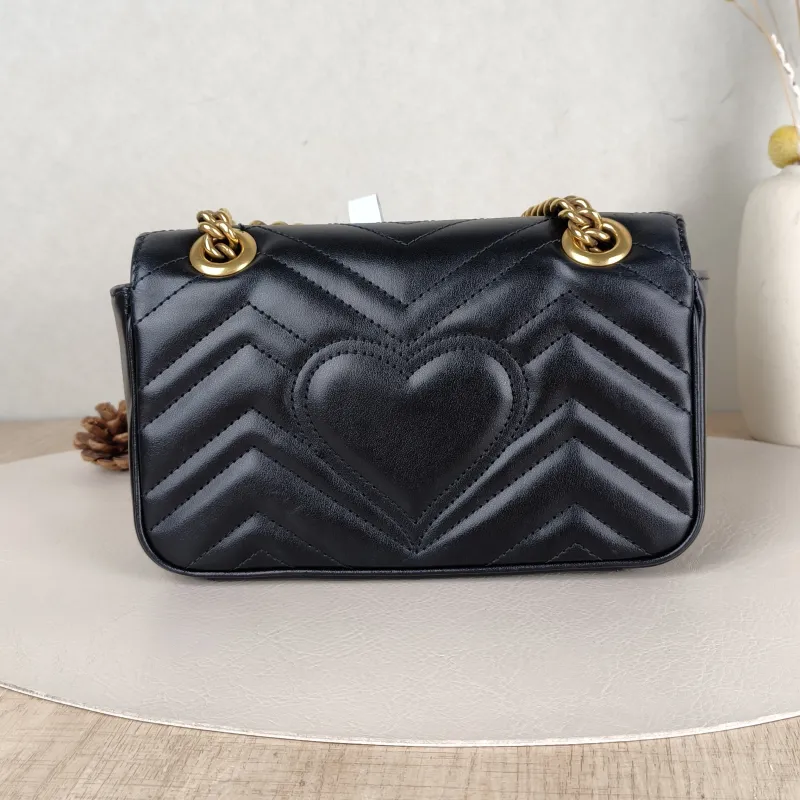 GUCCI Crossbody Bag GG Marmont Small Marmont 22Black CC alfskin Small22 × 6 × 13 cm — cover view 5 of 5