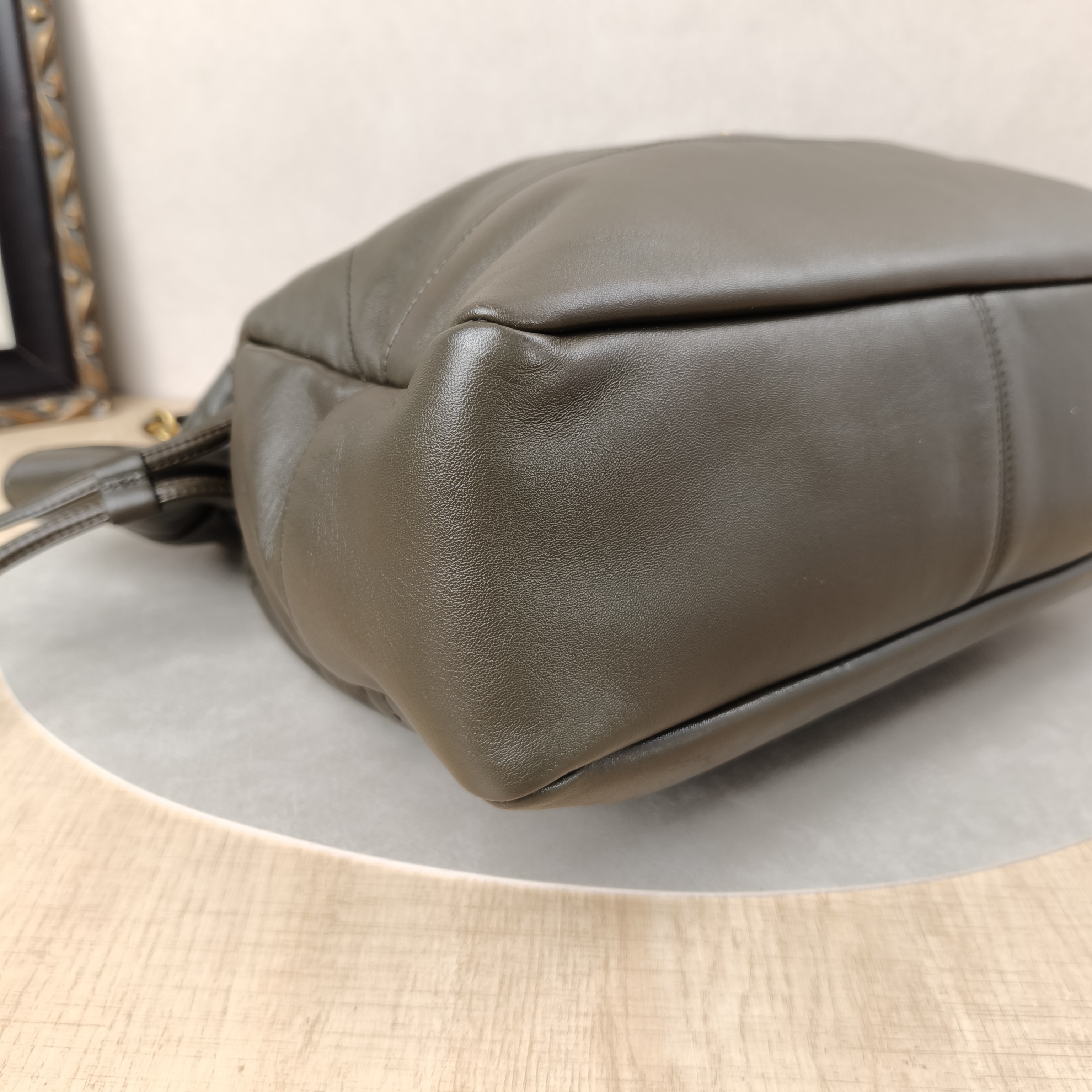 SAINT LAURENT Shoulder Bag JAMIE SHOPPING Shopping Tote Green Lambskin Medium35 × 10 × 35 cm — cover view 7 of 10