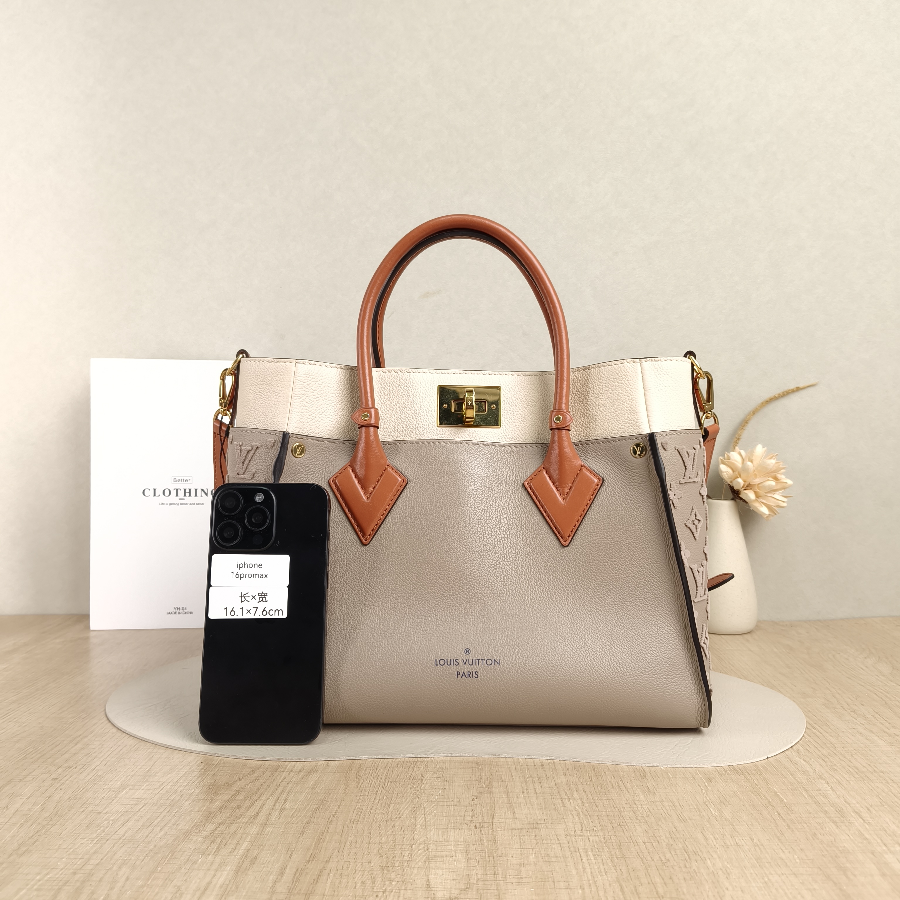 Louis Vuitton Top Handle Bag On My Side Colorblock Calfskin Medium30.5 × 14 × 24.5 cm — cover view 5 of 5