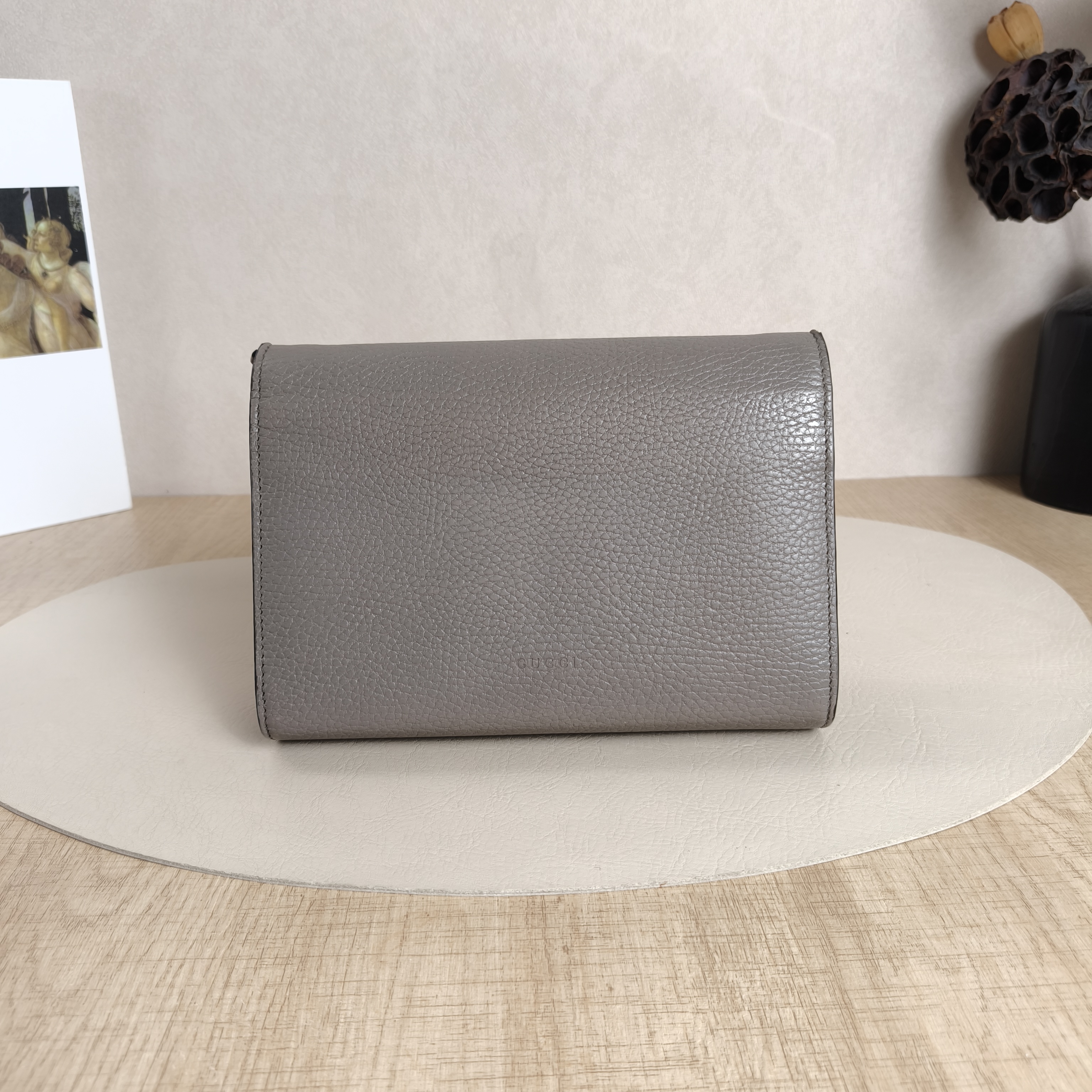 GUCCI Crossbody Bag Dionysus woc Grey Calfskin One Size20 × 5 × 13 cm — cover view 7 of 11