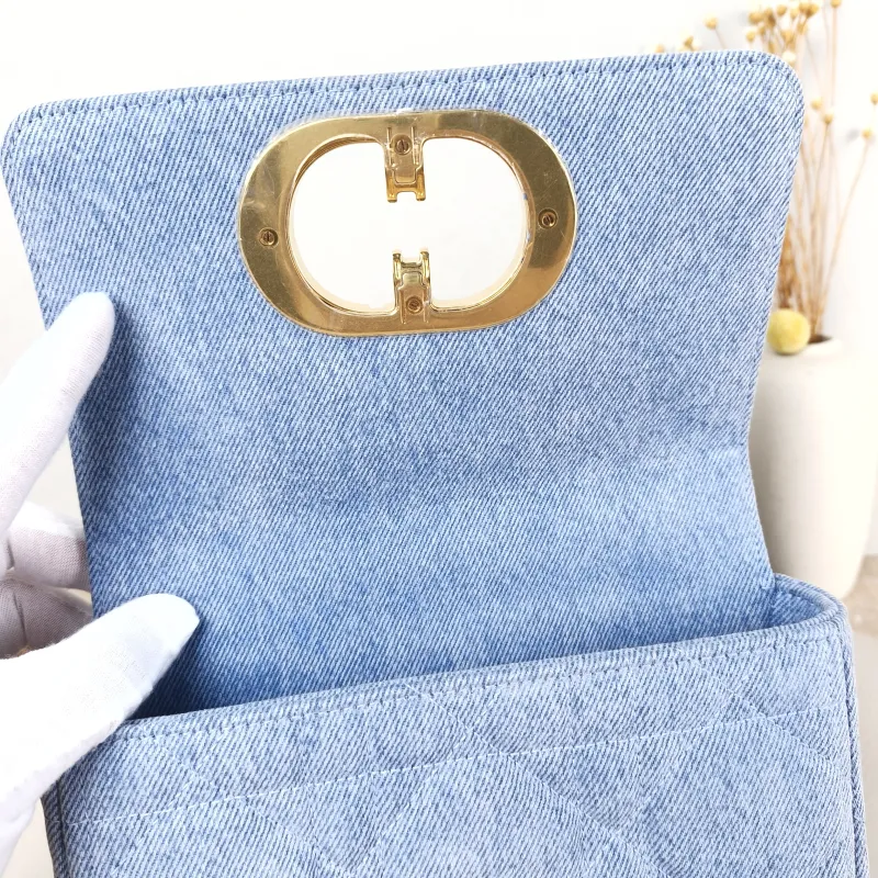 DIOR Crossbody Bag Caro Chain Bag Blue Small 20 × 7 × 13.5 cm — detail view 3 of 14
