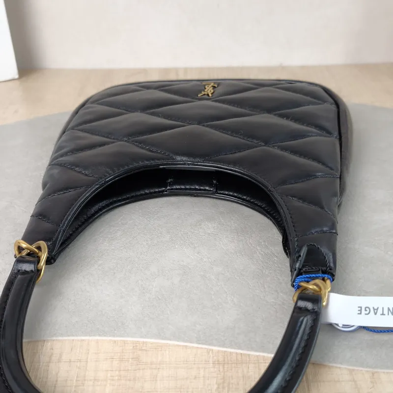SAINT LAURENT Shoulder Bag Black Lambskin One Size 20 × 3 × 21 cm — detail view 3 of 13