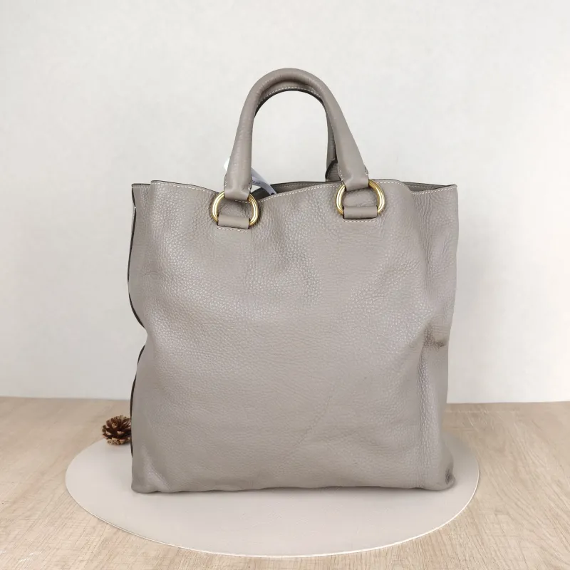 PRADA Top Handle Bag Tote Bag Grey Calfskin One Size36 × 11 × 35 cm — cover view 3 of 5