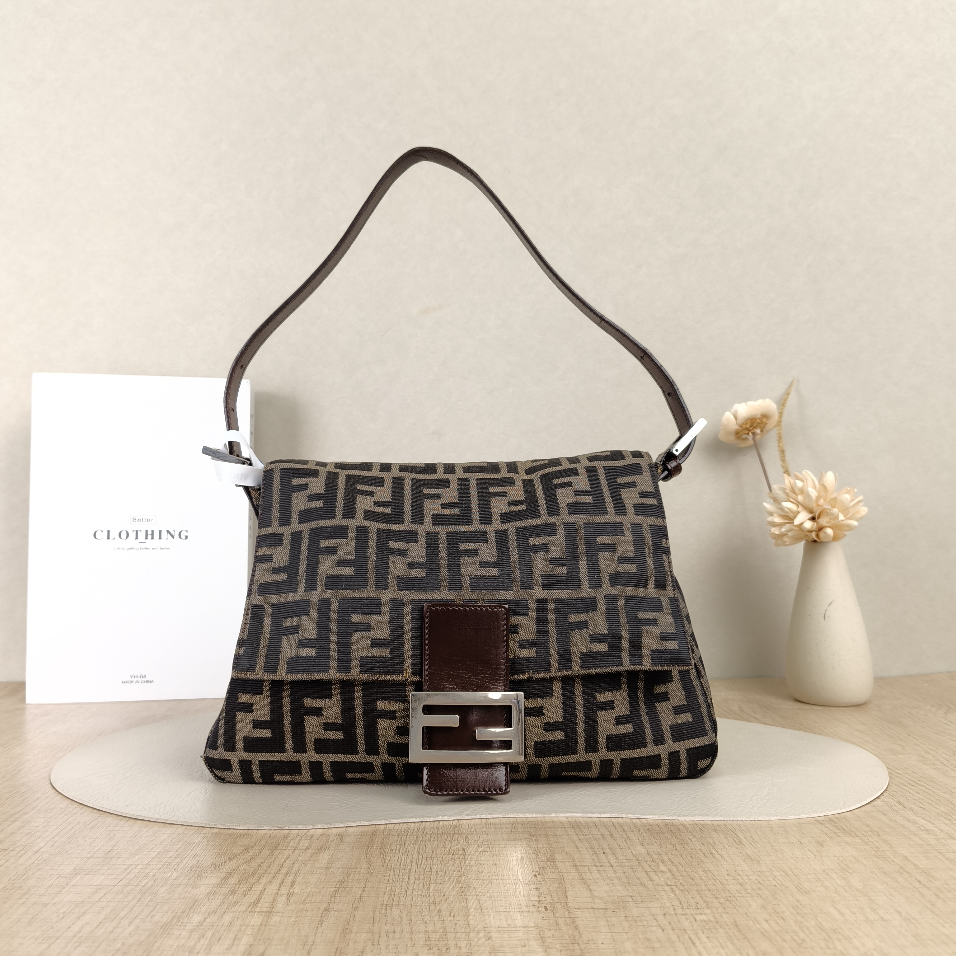 FENDI Shoulder Bag Monogram Canvas One Size28 × 11.5 × 22 cm