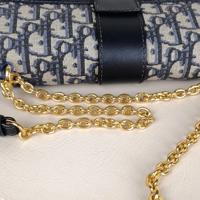 DIOR Crossbody Bag30 Montaigne East-West 30Blue Canvas Small21 × 6 × 12 cm — detail view 8 of 12
