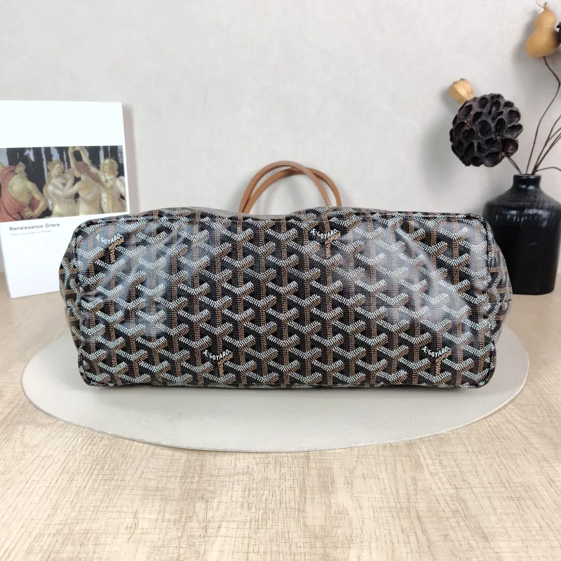 GOYARD Shoulder Bag SAINT LOUIS Shopping Tote Brown ine Canvas Small 34 × 15 × 28 cm — cover view 3 of 5