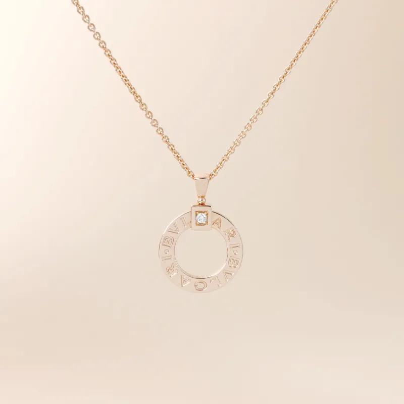 Bvlgari Necklace Collection Rose Gold Diamond18KR ose Gold One Size 46cm